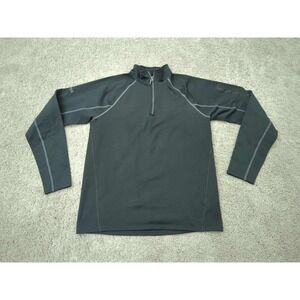 Marmot Pullover Mens Large Black 1/4‎ Zip Logo The Standard Hiking Outdoor